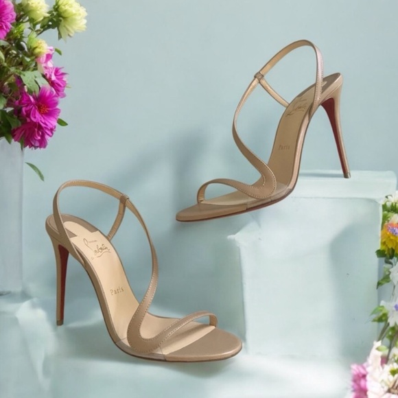 Louboutin Rosalie PVC-Trimmed Leather Sandals 100mm - Picture 2 of 11